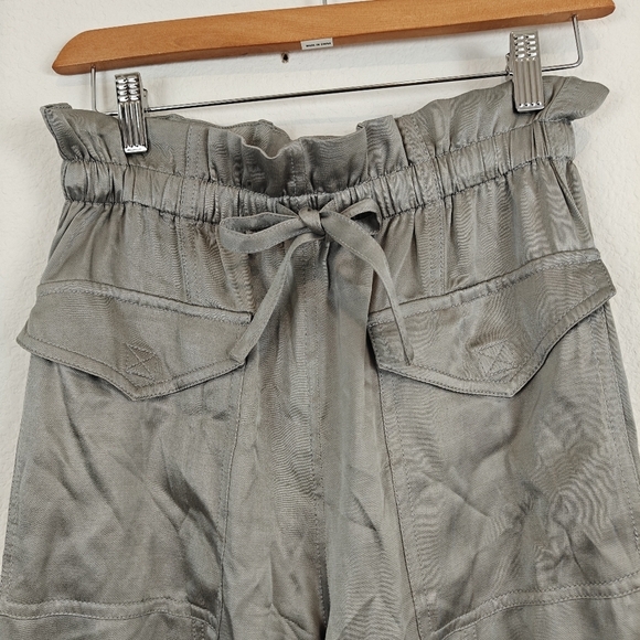 GANNI NWOT Frost Grey Washed Satin Trousers Relaxed Fit Size 2 Women's - Picture 9 of 15